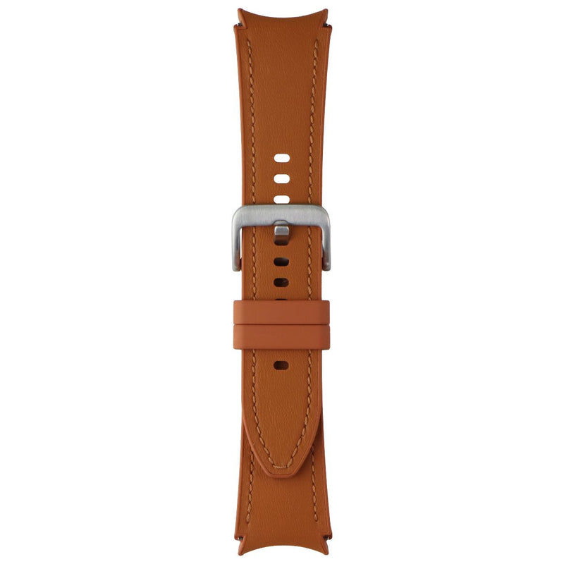 Samsung Hybrid Leather Silicone Watch Band for Galaxy Watch (20MM) - Camel (S/M)