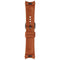 Samsung Hybrid Leather Silicone Watch Band for Galaxy Watch (20MM) - Camel (S/M)