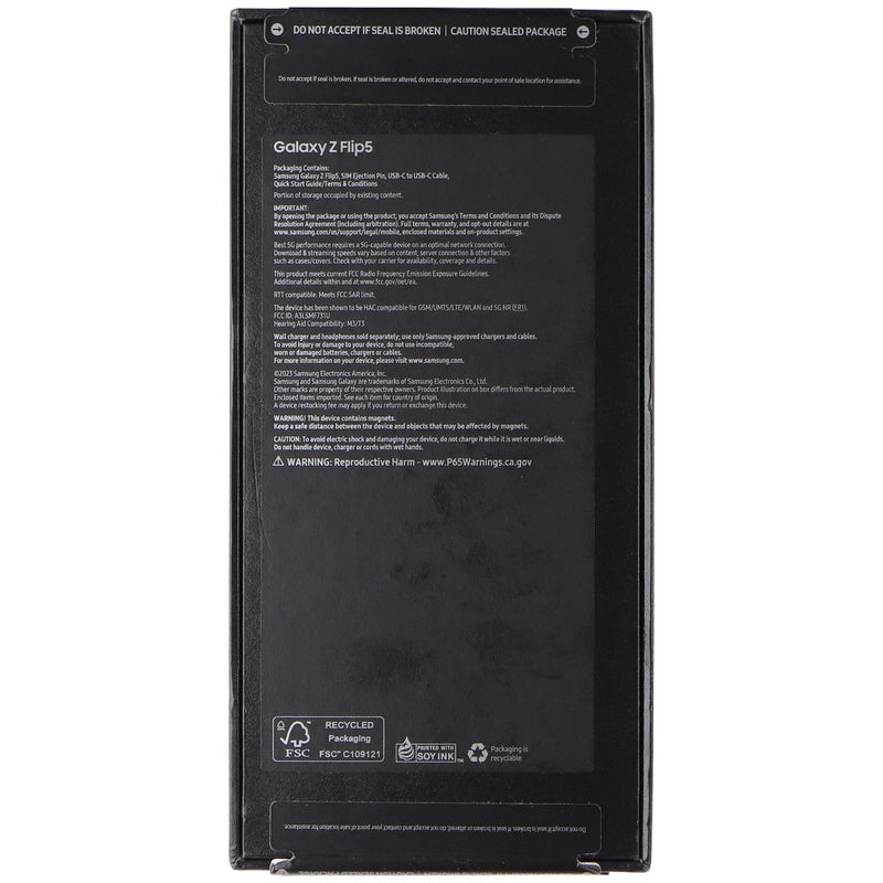 Samsung Galaxy Z Flip5 (6.7-inch) Smartphone SM-F731U1 Unlocked - 512GB/Cream
