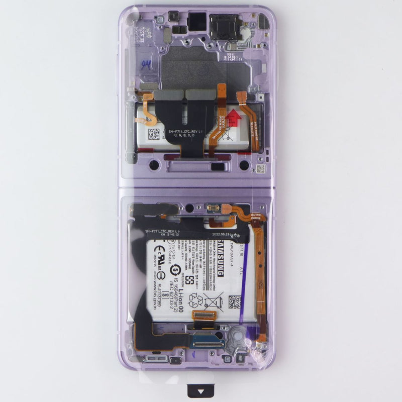 Repair Part SVC LCD Assem Octa Kit E/LV/PF for Galaxy Flip3 5G SM-F711U Lavender