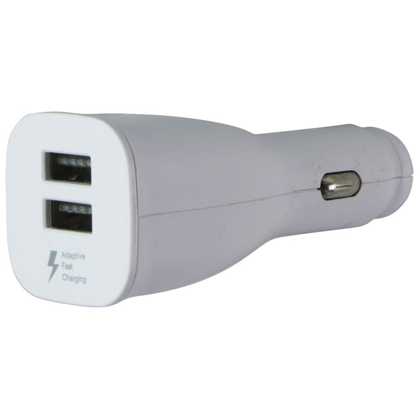 Samsung 10W Dual Port USB-A Car Adapter/Charger - White
