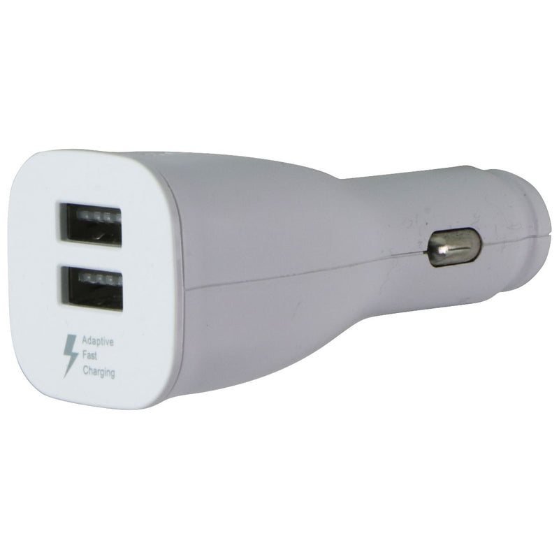 Samsung 10W Dual Port USB-A Car Adapter/Charger - White