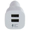 Samsung 10W Dual Port USB-A Car Adapter/Charger - White