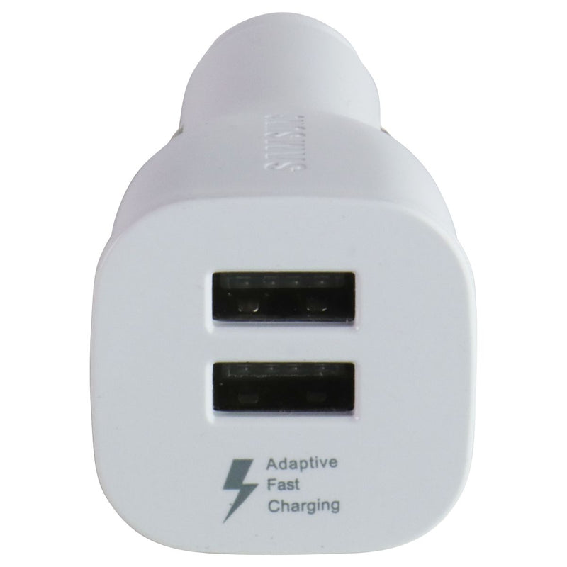 Samsung 10W Dual Port USB-A Car Adapter/Charger - White
