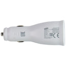 Samsung 10W Dual Port USB-A Car Adapter/Charger - White