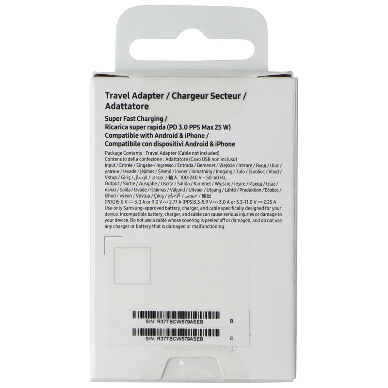 Samsung (25W) PD Adapter - USB-C - Black / Australian Plug (AU)