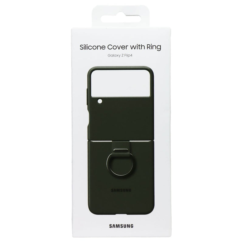 Samsung Official Silicone Cover with Ring for Samsung Galaxy Z Flip4 - Green