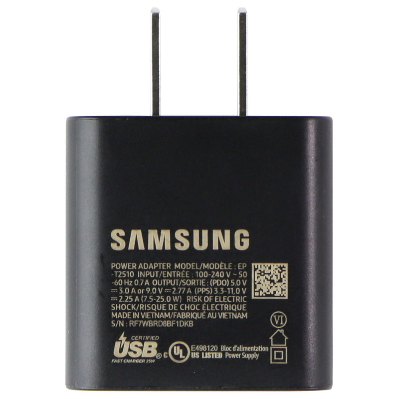 Samsung 25W Super Fast Charging USB-C 5V/3A Wall Charger (EP-T2510) - Black