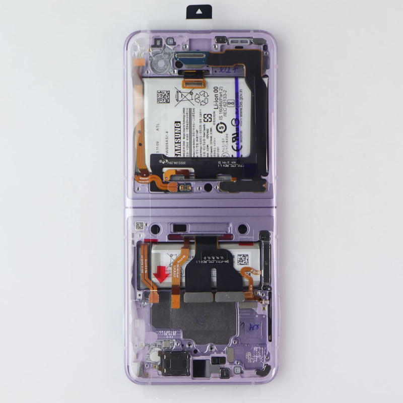 Repair Part SVC Assembly (E/LV/PF) OLED/Frame for Galaxy Z Flip3 (F711) Purple