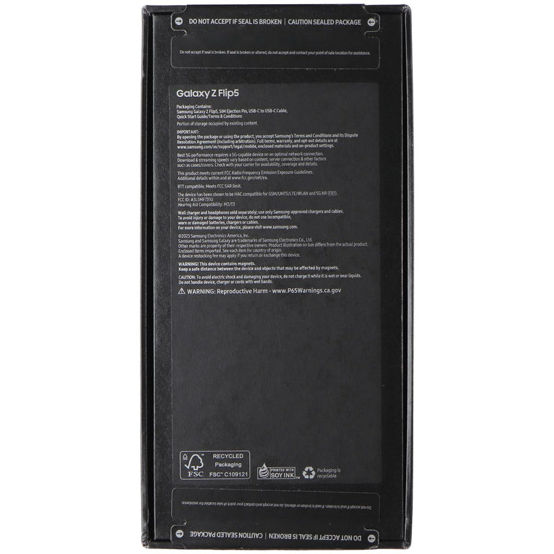 Samsung Galaxy Z Flip5 (6.7-inch) Smartphone SM-F731U1 Unlocked - 512GB / Mint