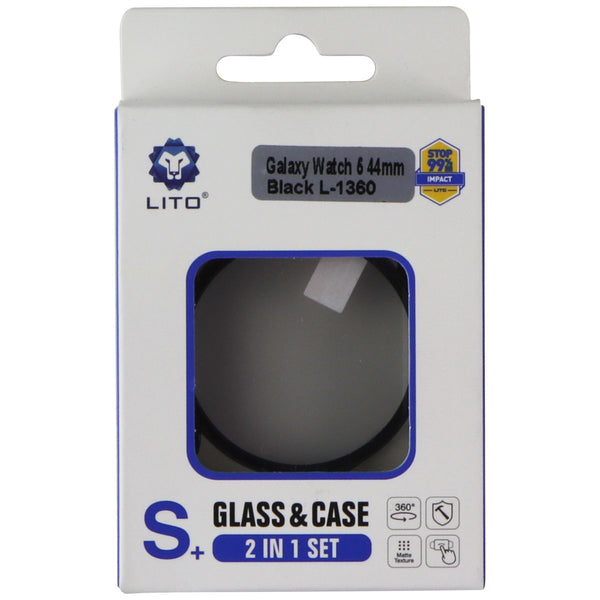 Lito S+ Glass & Case (2 in 1 Set) for Samsung Galaxy Watch6 (44mm) - Black