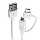 Samsung (1.5m) USB Cable - USB-A to Combo (USB-C / Micro) - White (EP-DG930DWE)