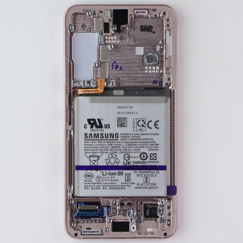 Repair Part SVC LCD Assem Octa Kit E/ID for Galaxy S22 (SM-S901U) Pink Gold