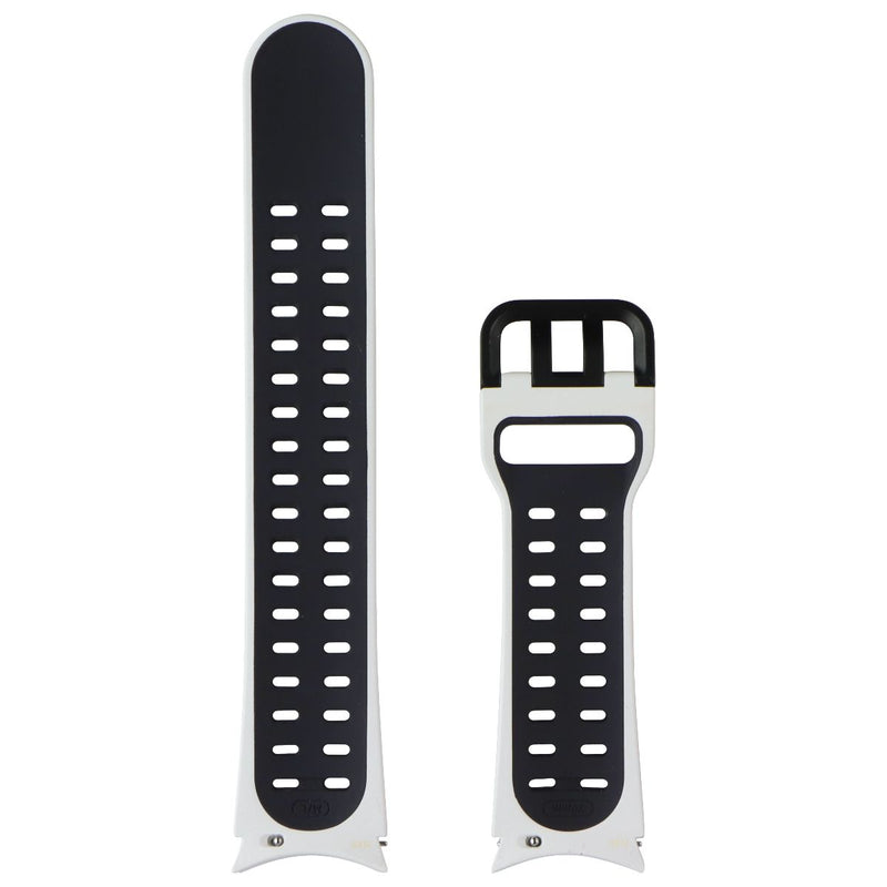 Samsung (20mm, M/L) Extreme Sport Band for Samsung Galaxy Watch4 - White/Black