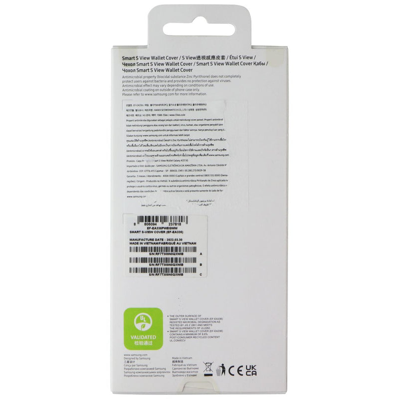 Samsung S View Wallet Cover for Samsung Galaxy A33 5G - White