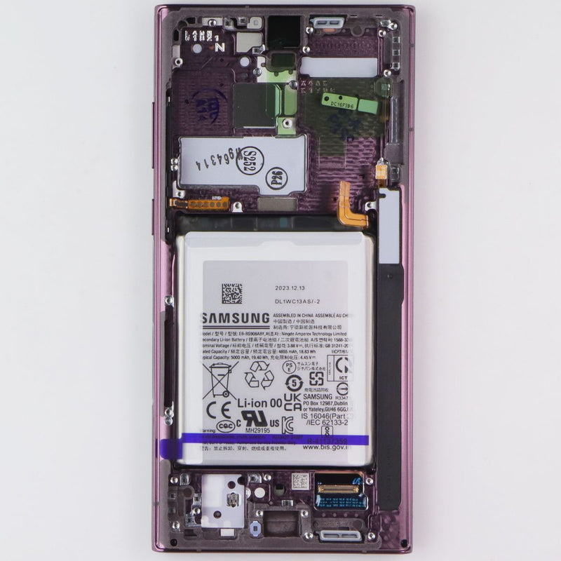 Repair Part SVC LCD Assembly Octa Kit E/DR for Galaxy S22 Ultra (S908U) Burgundy