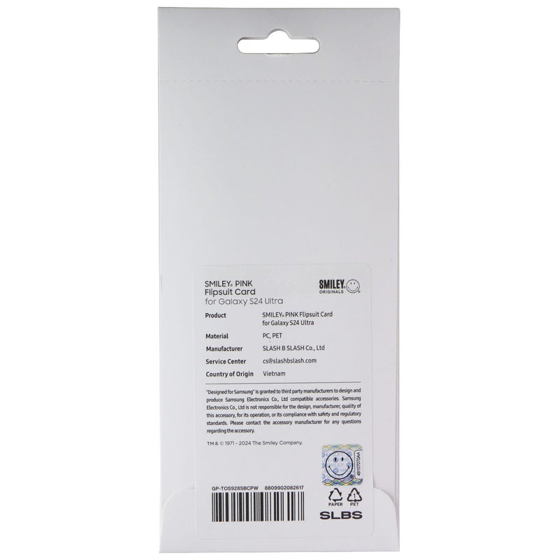 Samsung Smiley Originals Flipsuit Interactive Card for Galaxy S24 Ultra - Pink