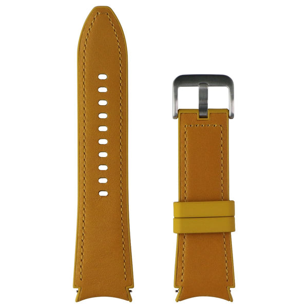 Samsung Hybrid Leather Silicone Band for Galaxy Watch (20mm) - Mustard (S/M)