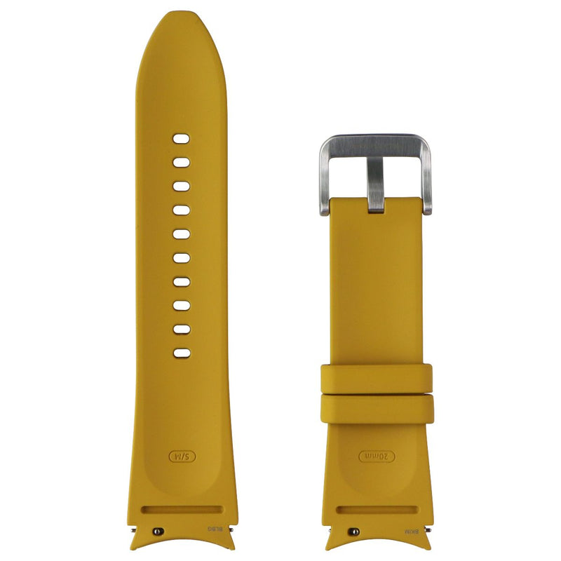 Samsung Hybrid Leather Silicone Band for Galaxy Watch (20mm) - Mustard (S/M)