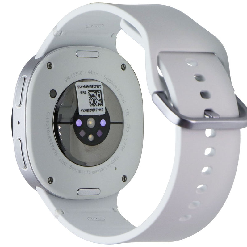 Samsung Galaxy Watch8 (44mm) LTE Unlocked (SM-L335U) - Silver/White Sport Band