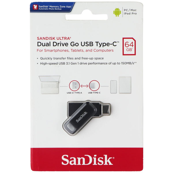 SanDisk 64GB Ultra Dual Drive Go USB Type-C (SDDDC3-064G-G46)