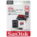 SanDisk Ultra A1 microSDXC UHS-1 Card with Adapter (140MB/s) - 128GB