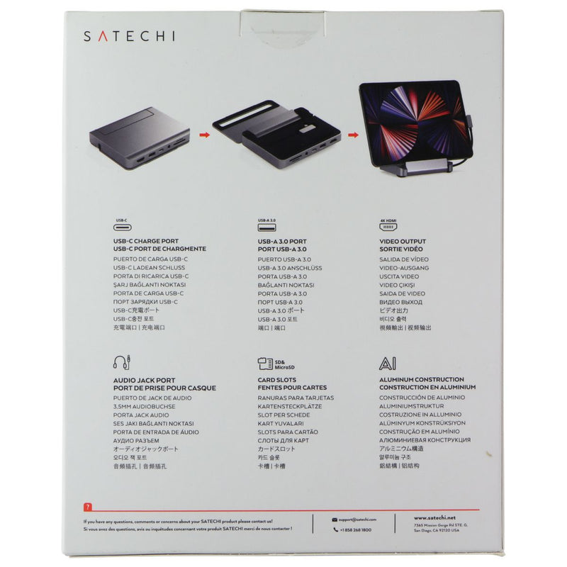 Satechi Aluminum Stand & Hub for iPad Pro 12.9 M4 / MacBook 16 2024 & More