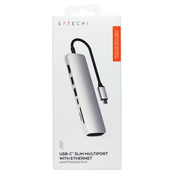 SATECHI USB-C Slim Multi-Port Adapter with Ethernet - Silver (ST-UCSMA3S)