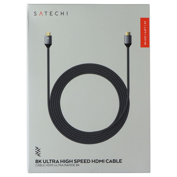 SATECHI (6.6-Ft) 8K Ultra High Speed HDMI to HDMI Braided Cable - Black