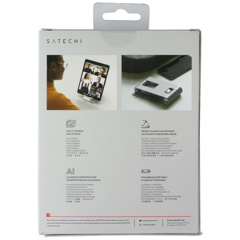 Satechi R1 Mobile Aluminum Hinge Holder Foldable Stand - Silver