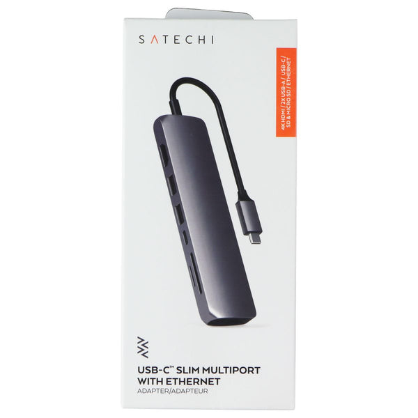 SATECHI USB-C Slim Multi-Port Adapter with Ethernet - Space Gray (ST-UCSMA3M)