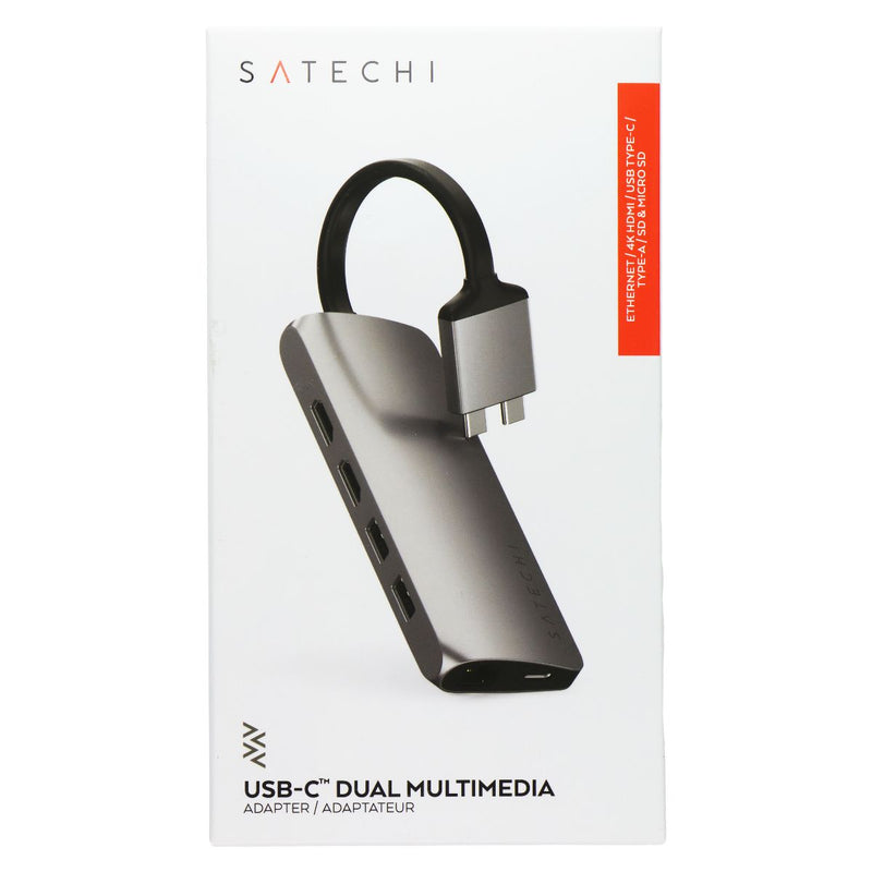 Satechi USB-C Dual Multimedia Adapter - Space Gray