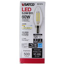 SATCO 60W/5.5W B11 Soft White 15,000 Hour LED Light Bulb (S21274)