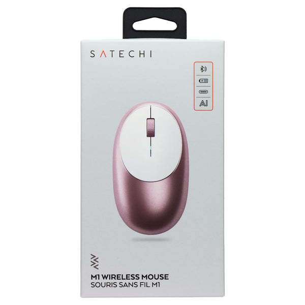SATECHI M1 Bluetooth Wireless Mouse with Rechargeable Type C Port - Rose Gold
