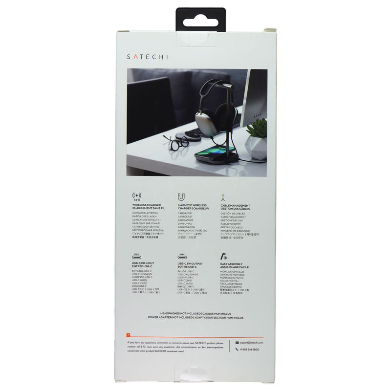 SATECHI 2-IN-1 Headphone Stand and Wireless Charger (ST-UCHSMCM)