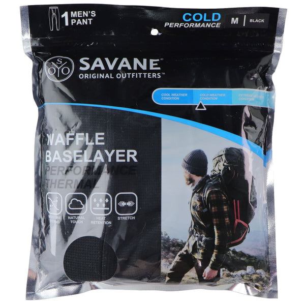 Savane Cold Performance Men's Pant Waffle Basslayer Thermal - (M) Black