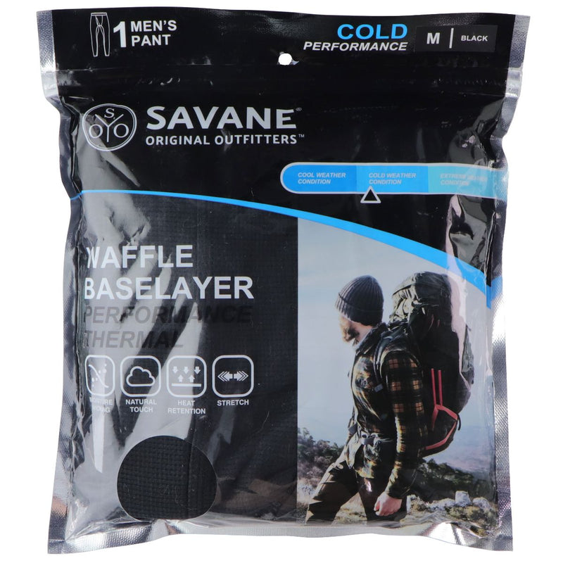 Savane Cold Performance Men's Pant Waffle Basslayer Thermal - (M) Black