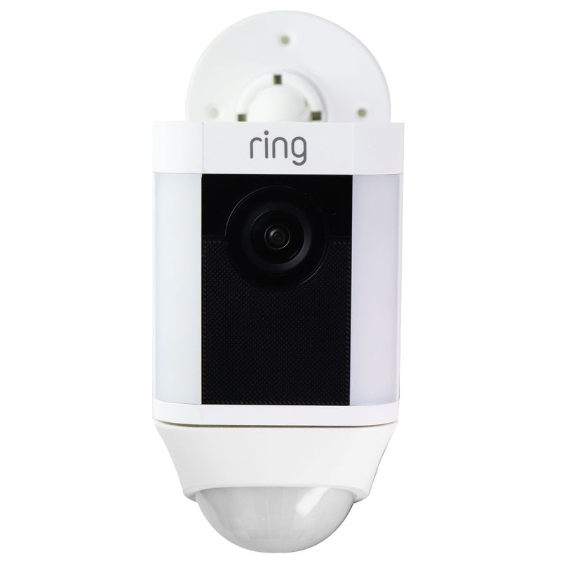 Ring Spotlight Cam Battery HD Security Camera with Two-Way Talk & Siren - White