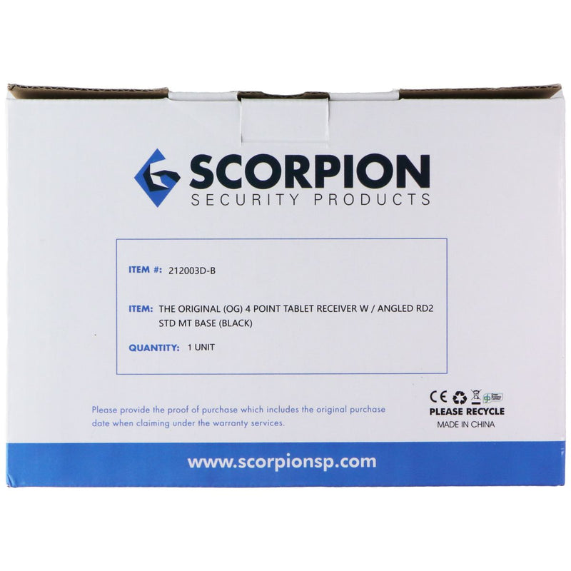 Scorpion Security Products Tablet Mount (212003D-B) - Black
