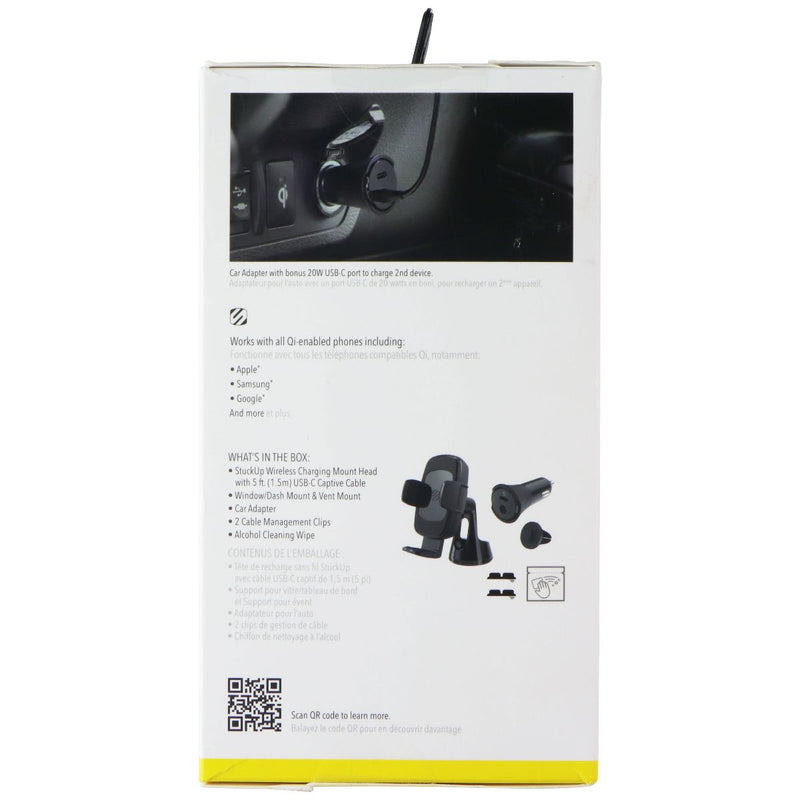 Scosche StuckUp Qi Wireless Charging Phone Mount for Window/Dash/Vent (UQ3WDV)