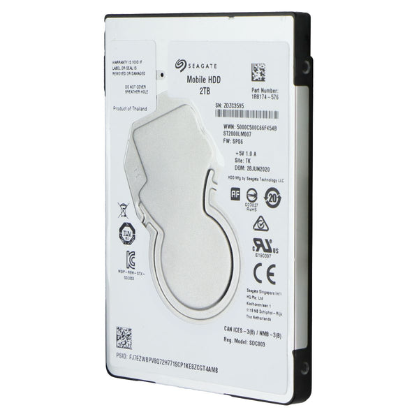 Seagate (2TB) 2.5-inch Mobile HDD - SATA 6GBs 5400RPM (ST2000LM007)