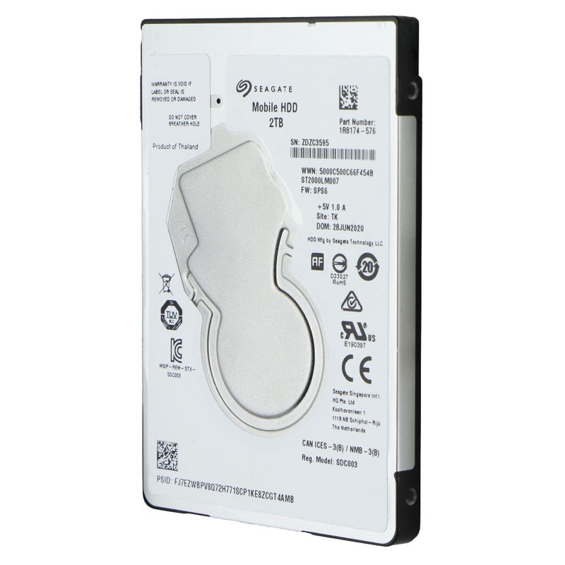Seagate (2TB) 2.5-inch Mobile HDD - SATA 6GBs 5400RPM (ST2000LM007)