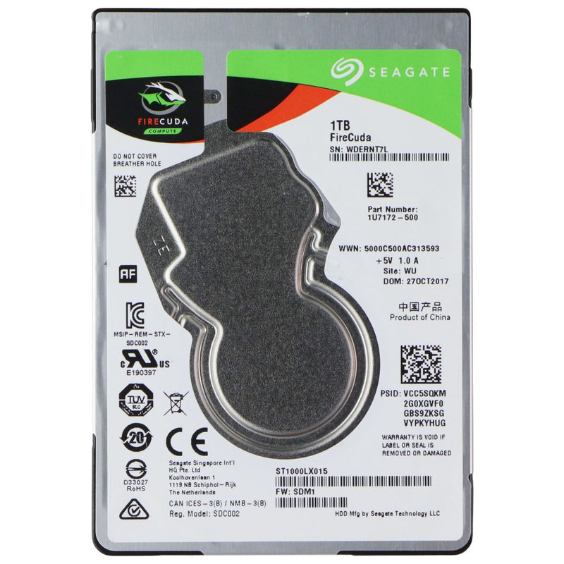 Seagate FireCuda Gaming SSHD 2.5 (1TB) SATA 6Gb/s Hard Drive (ST1000LX015)