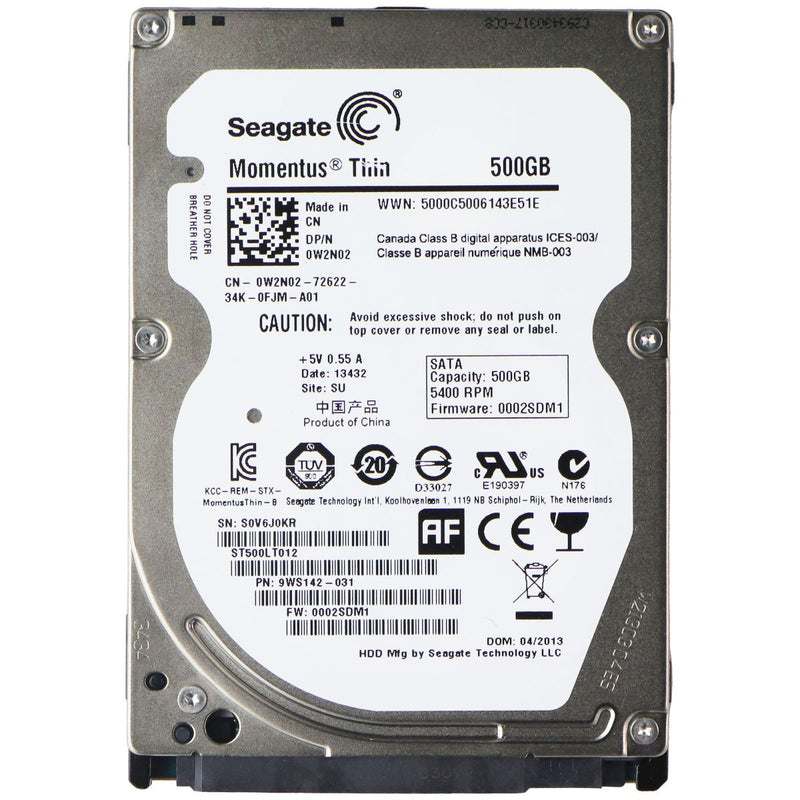 Seagate Momentus Thin 2.5-inch SATA (ST500LT012) 500GB HDD