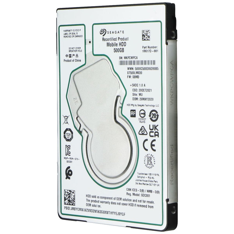 Seagate 500GB 2.5-inch SATA III HDD (ST500LM030)