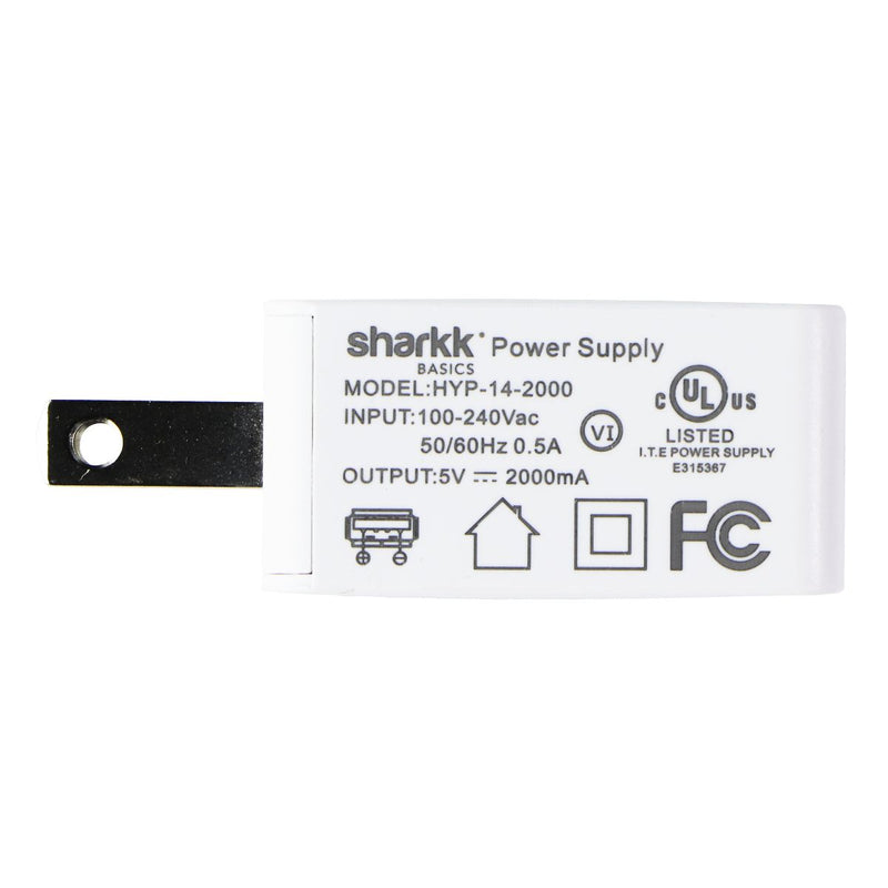 Sharkk AC Power Supply with USB Port - White - HYP-14-2000