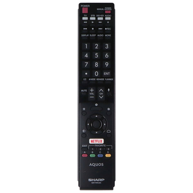Sharp Remote Control (GB173WJSA) for Select Sharp TVs - Black