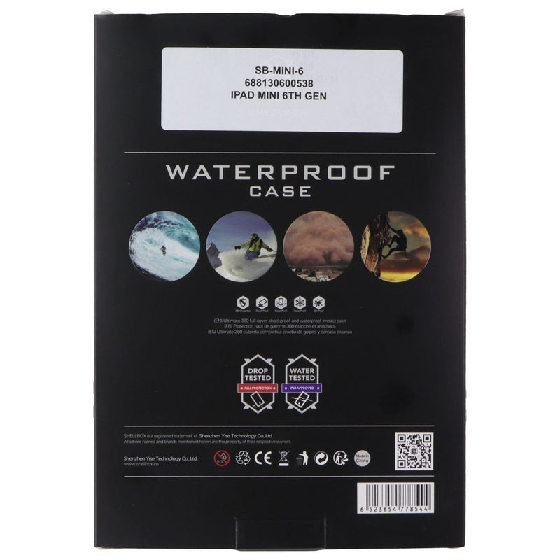Shellbox IP68 Waterproof Case for Apple iPad Mini 6th Gen - Black