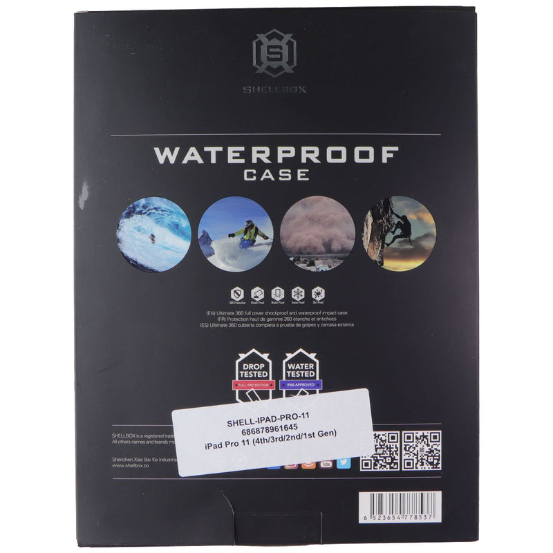 Shellbox IP68 Waterproof Case for Apple iPad Pro 11" (4th/3rd/2nd/1st) - Black