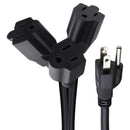 Shengyi 16AWG 3-Way Grounded Power Splitter (125V/13A) - Black